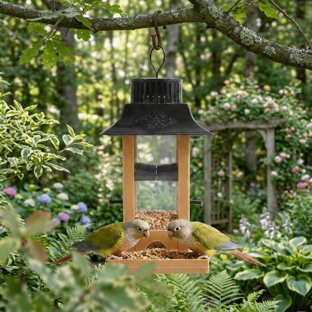 Rain-Resistant Hanging Bird Feeder Windproof Bird Food Container Bird Feeding Station  Yard