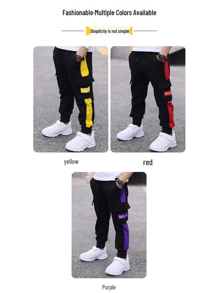 Jungen Cargo Hose: 2025 Frühling/Herbst Stil - Lässige lange Hosen für Kinder