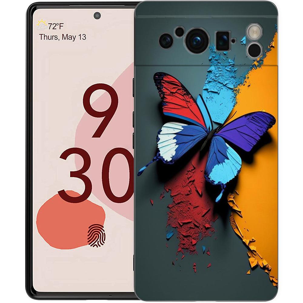 Butterfly Phone Case Cover for Google Pixel 8 7 6 7A 6A Pro 5G Shockproof Silicone Soft 9 Pro XL 8 Pro 5G Shell Coque Capas Bags