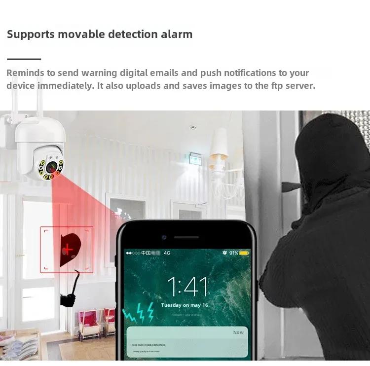 Xiongmai 4G Outdoor PTZ HD Camera with WiFi and POE for Home, Mountain, and Fish Pond Security