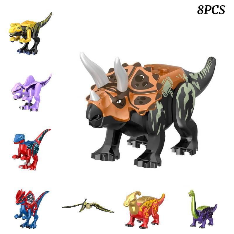Bunte Jurassische Beutel-Dinosaurier Bausteine 8 Sorten Intelligentes Spielzeug