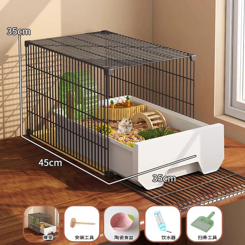 Large Hamster Cage with Easy-Clean Drawers Luxury Villa Habitat Spacious Rodent Enclosure Landscape Design Dedicated Pet Home
