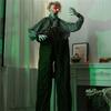 1.9 Meters Large Overalls Take Cat Zombie Station Haunted House Outdoor Electric Induction Horror Decoration