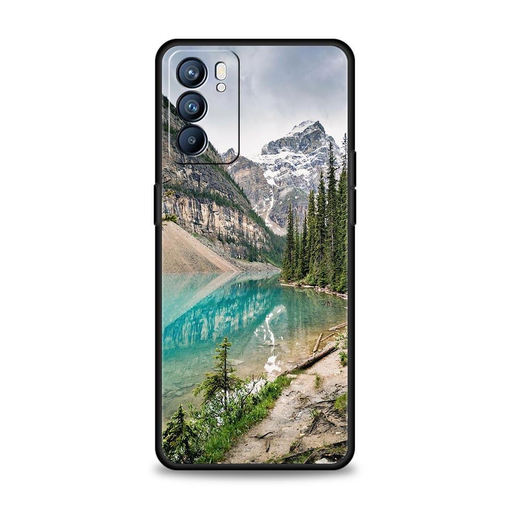 Carcasă de telefon cu model Forest Beach Sunrise Nature pentru Oppo A54 Reno7 SE Reno6 Pro Plus 5G Find X5 A53 A52 A9 2020 A95 A16 A76 A74 A15