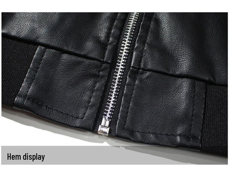 Men's Casual Hooded PU Leather Motorcycle Jacket