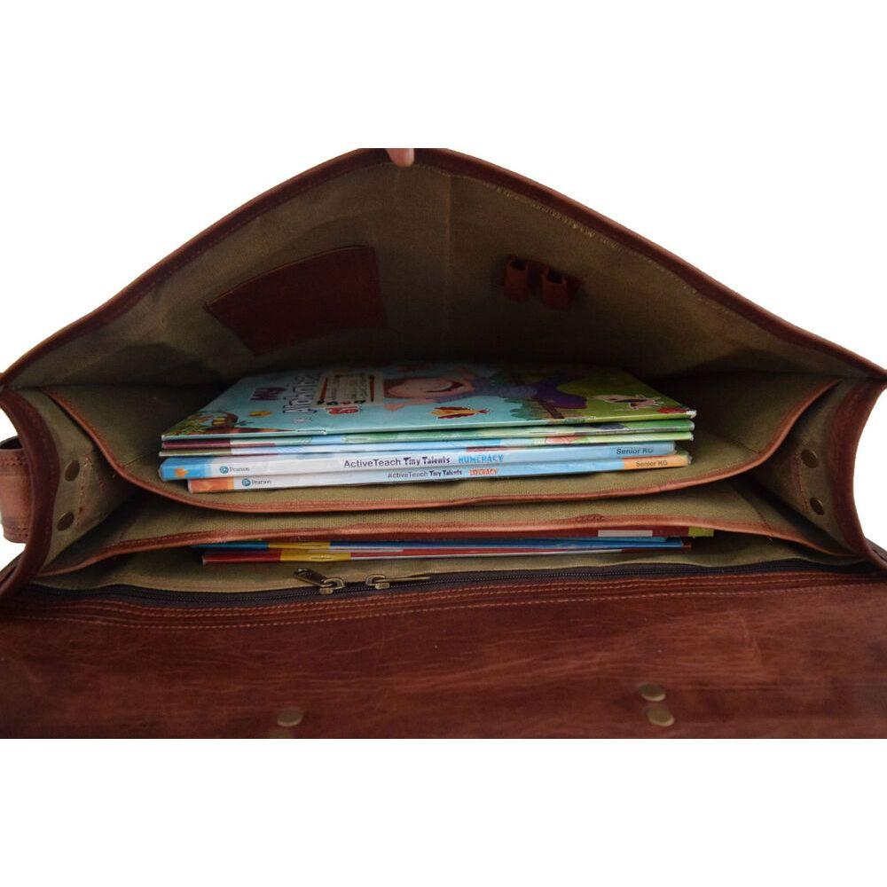 Кожаный портфель Сумка-мессенджер 18 в портфеле для ноутбука Офисная сумка через плечо — фото 8