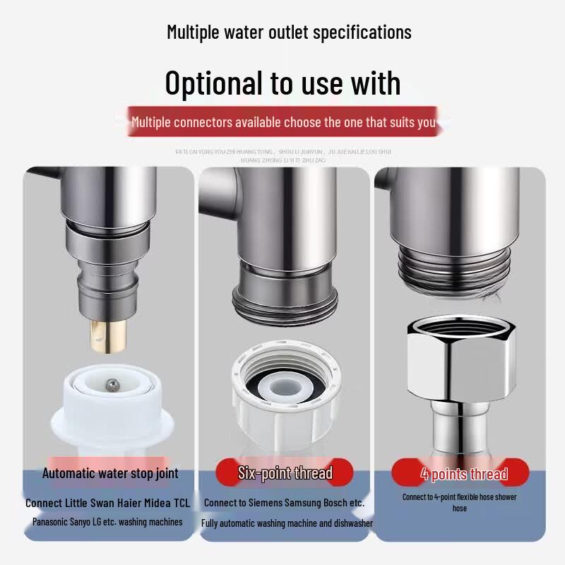 Anica Enjoy Gunmetal Grey 3-Way Angle Valve Faucet