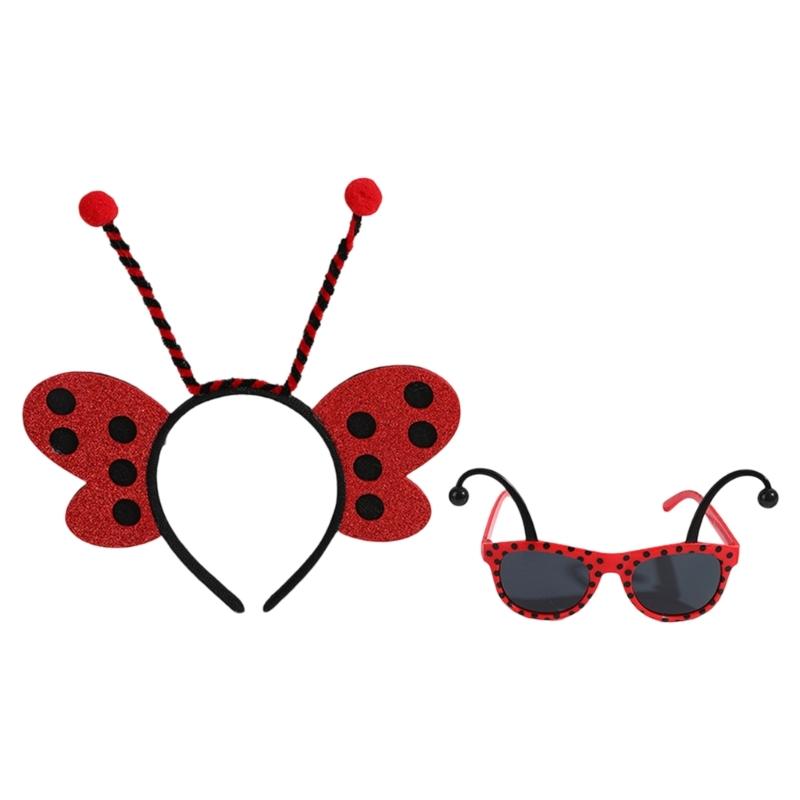 Hummel Kostümset für Kinder Erwachsene Bienenkostüm Ohren Stirnband Antenne Sonnenbrille für Halloween Cosplay Party Requisiten