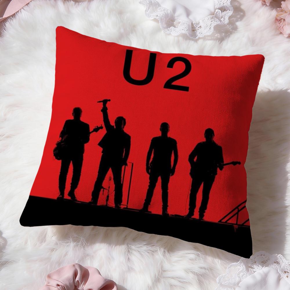 

Rock Band U-U2 Cushion Cover Premium Comfort Reversible Pillow Cove -Two in One Design for Any Room & Car Interior 30cmx30cm