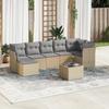 VidaXL Garden Lounge Set with Cushions 8 Pcs Beige Braided Resin 3217979