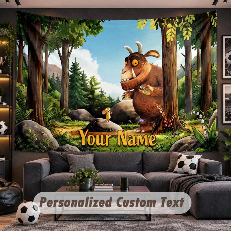 Wall Hanging Tapestry Custom NameThe Gruffalo Pattern Personalized Printed Fabric Wall Decor