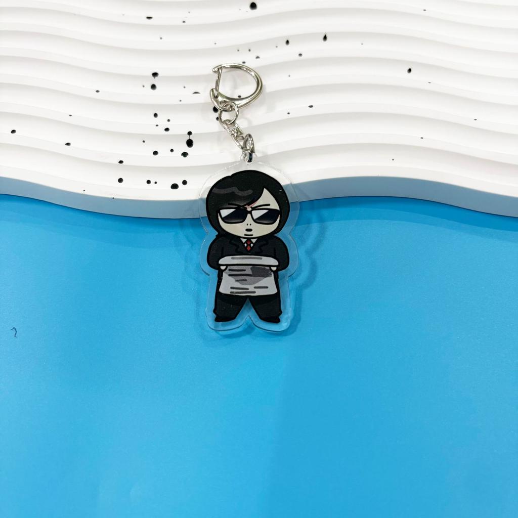 Korean Cartoon Keychain, Cute Suit Cartoon Keyring, K-pop ARMY Fans Bag Charm(Jin / RM / Suga / Jimin / V / J-Hope / Jungkook)