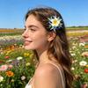 Yousheng Large Artificial Flower Hair Clip Women Non-Slip Side Hair Clamp Decorative Floral Hairpin Vacation Weddings Party Hair Accessories