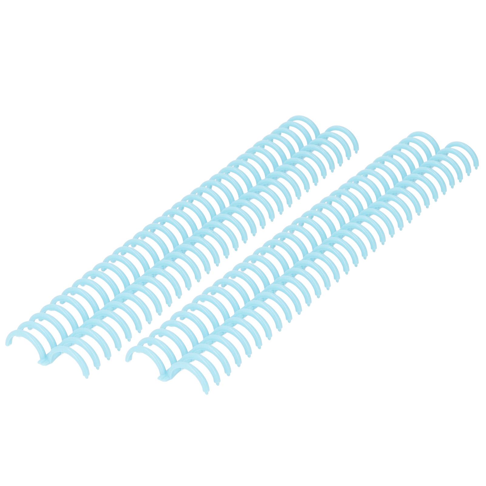 10 Pcs Loose Leaf Binding Spine 30 Holes 22mm Inner Diameter Wear Resistant Plastic Binding Rings