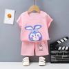 Korean Style Summer Cotton Outfit: Boys' Shorts and Girls' Short-Sleeve Set