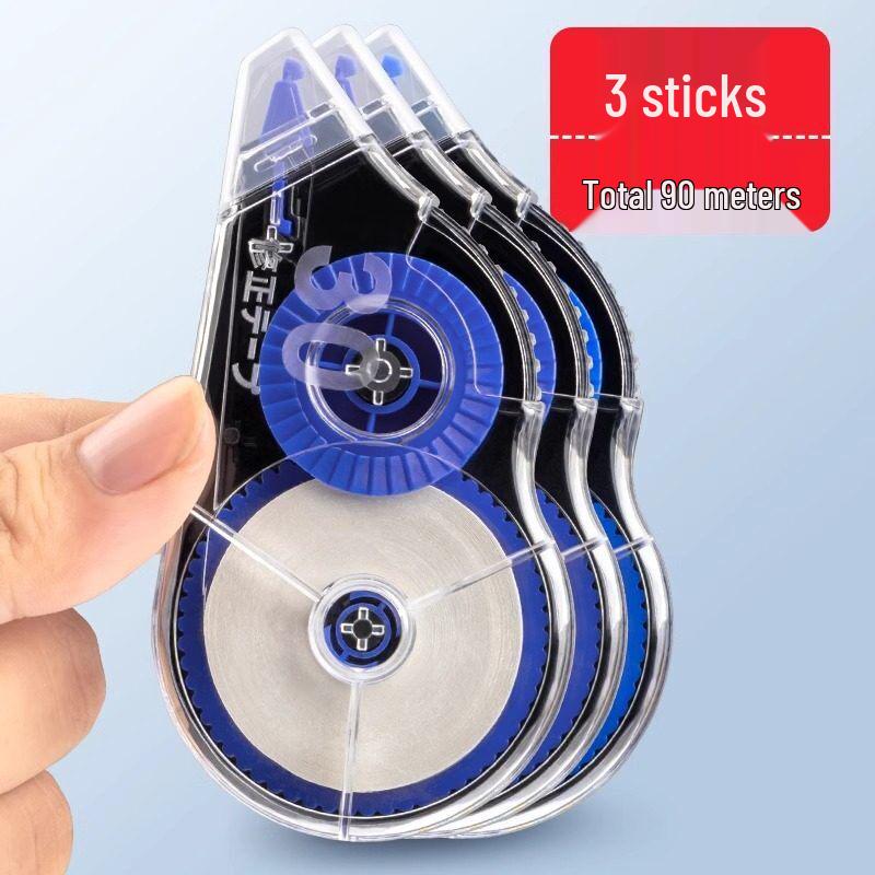 Correction Tape for Students, Drop-Proof, 30m, Large Capacity, Economical, Seamless, Smooth, Silent White-out.