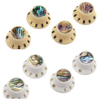 4pcs Guitar Knobs Abalone Hat Knobs Plastic Volume Tone Speed Control Knobs for LP ST ES SG Electric Guitar Parts