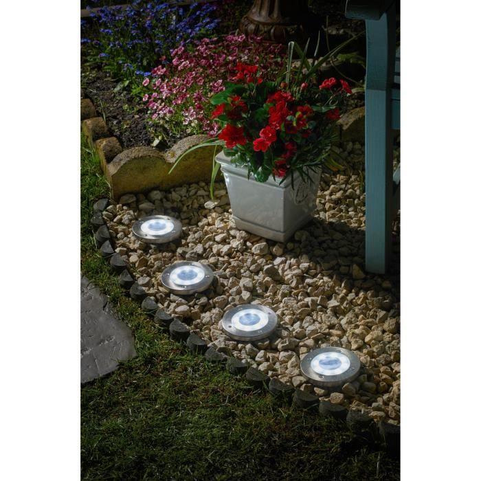 Set mit 4 UpSMART GARDEN Solar-Strahlern -Light - 5 Lumen - Stahl - Integrierte LED - SMART GARDEN
