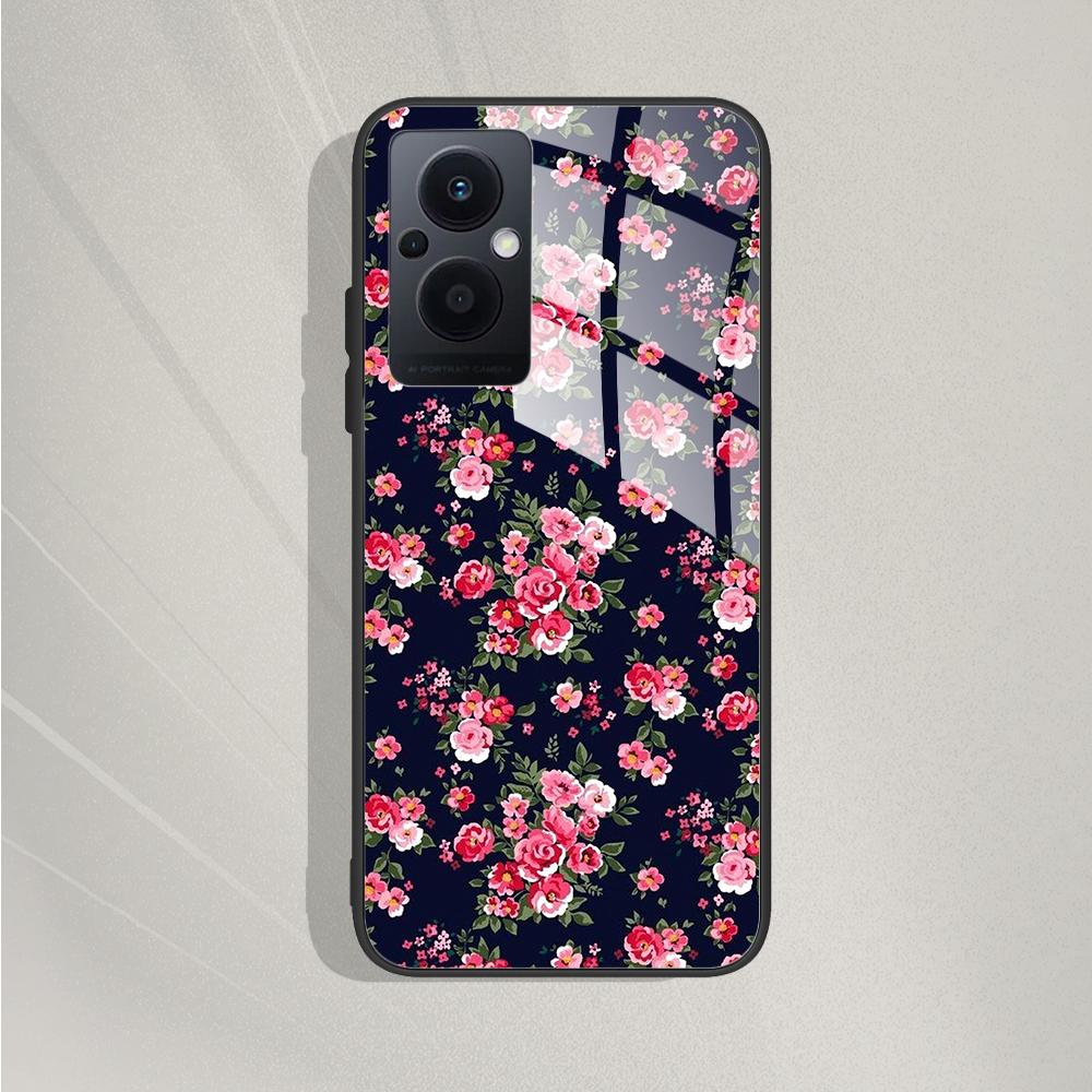 Per OPPO Reno 8 Lite 5G Custodia Cover Reno 7Lite Paraurti per Telefono Custodia in Vetro Temperato Per OPPO Reno7 Lite / Reno8 Lite Fundas Capa