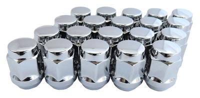 TIPTOP Wheel Lug Pack of Plated M12 X 31mm Tapered Nuts, 20, (with Flange), 19HEX, P1.5, Height, Seat, N-13-20