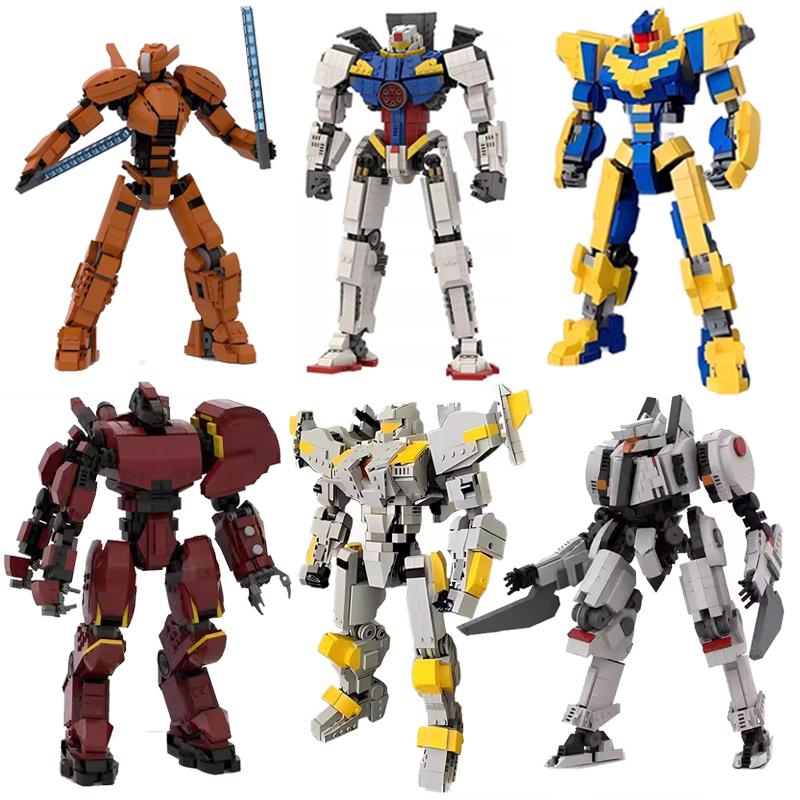 Bricklink MOC Pacifics Mecha Movie Technical Robot Sets Action Figures Mechanical Warrior Creative Building Blocks Kid Toys Gift