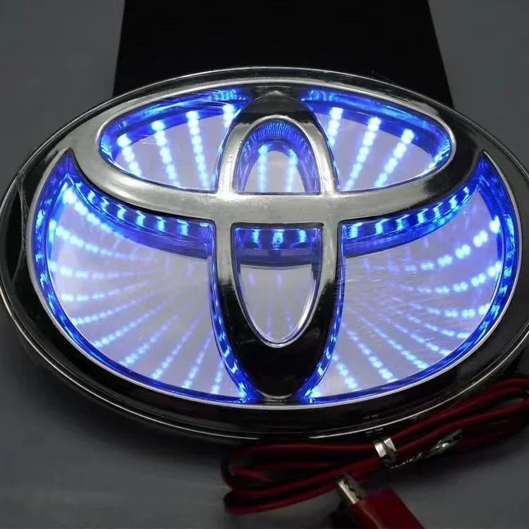 1X TOYOTA 3D Logo Light Car Front Grille Trunk Logo LED Light for Toyota Corolla PRADO CHR HRV Camry Highlander LVALON Rav4 REIZ