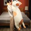 Japanese Cat Long Throw Pillow Cute Lying Down Cat Plush Doll Bed Sleeping Long Throw Pillow Girl Sleeping Pillow