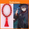 Przyciągająca wzrok czerwona bransoletka Hu Tao z koralików do cosplayu i na imprezy tematyczne