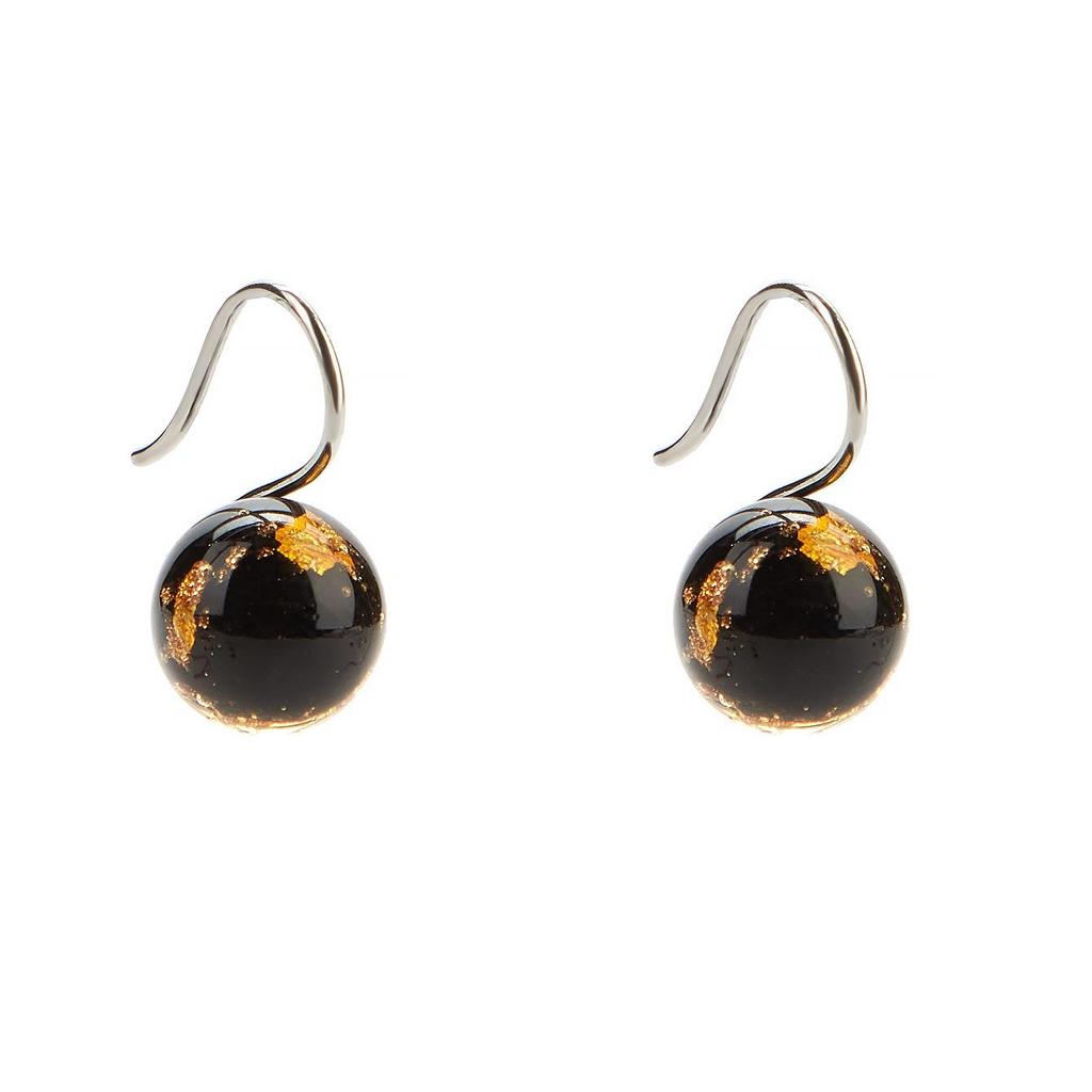 Colorful Handmade Glass Beads & Stainless Steel Women's Stud Earrings