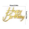 6pcs Happy Birthday Cake Toppers Rose Gold Acrylic Side Birthday Cake Decoration Cake Topper for Baby Dessert Decoration