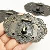 Vintage Bronze Hasp Metal Wooden Case Hasp Exquisite   Jewelry Box