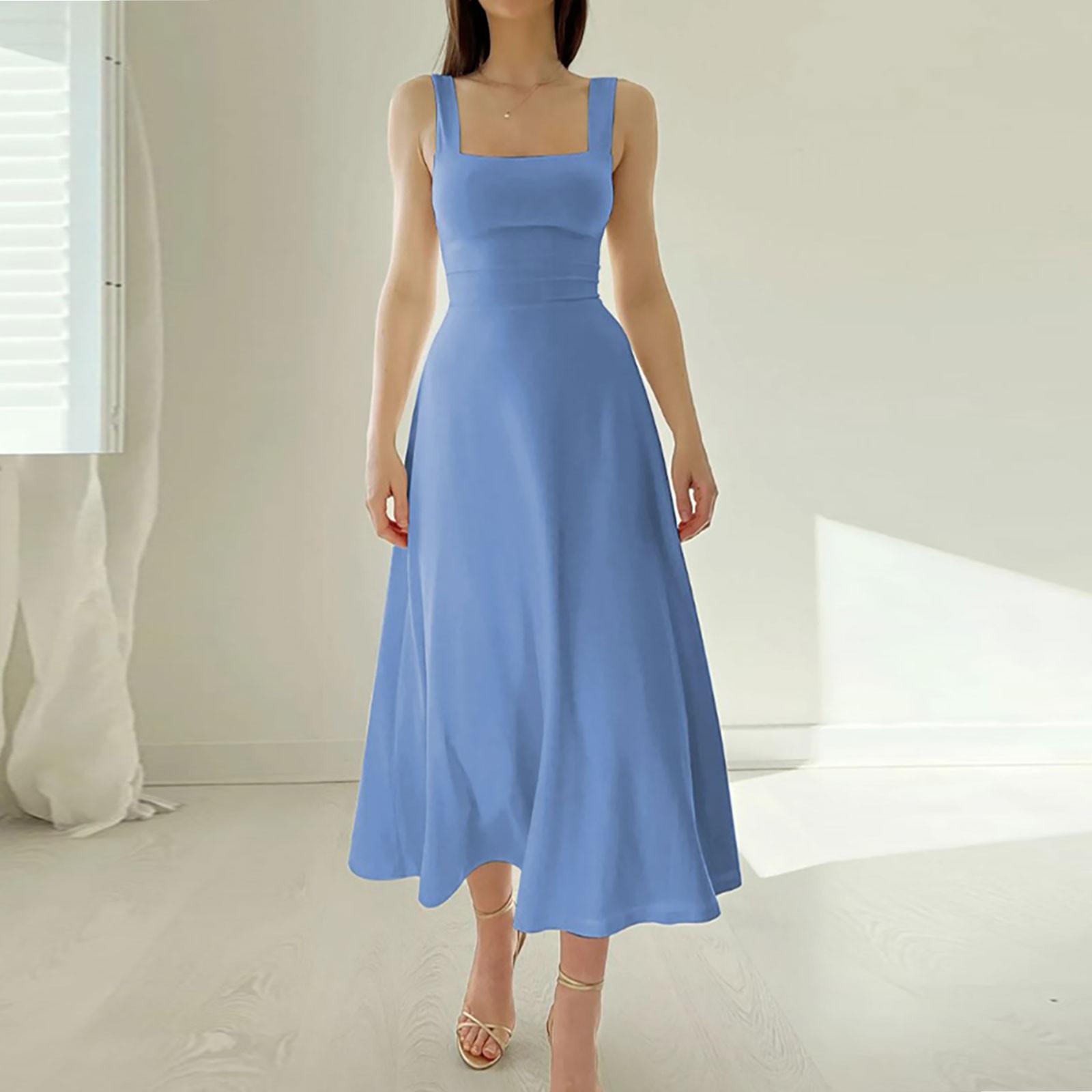 

Женское платье-бретелька, сексуальные коктейльные платья для женщин, вечернее платье, элегантное платье с квадратным воротником на бретельках XL