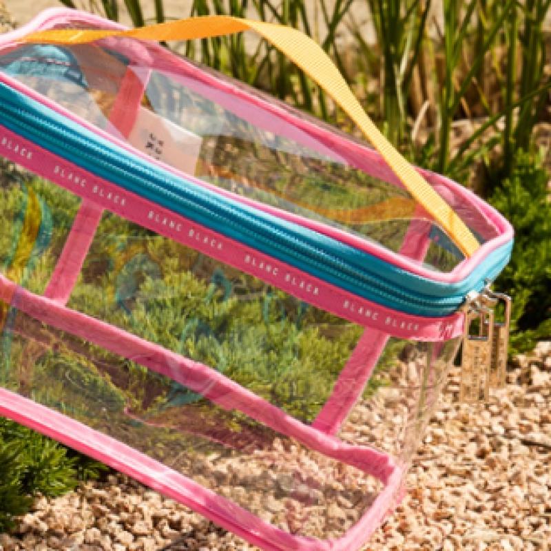 Blancblack Color Pop Vivid Square Transparent Multi Use Water Play Pouch