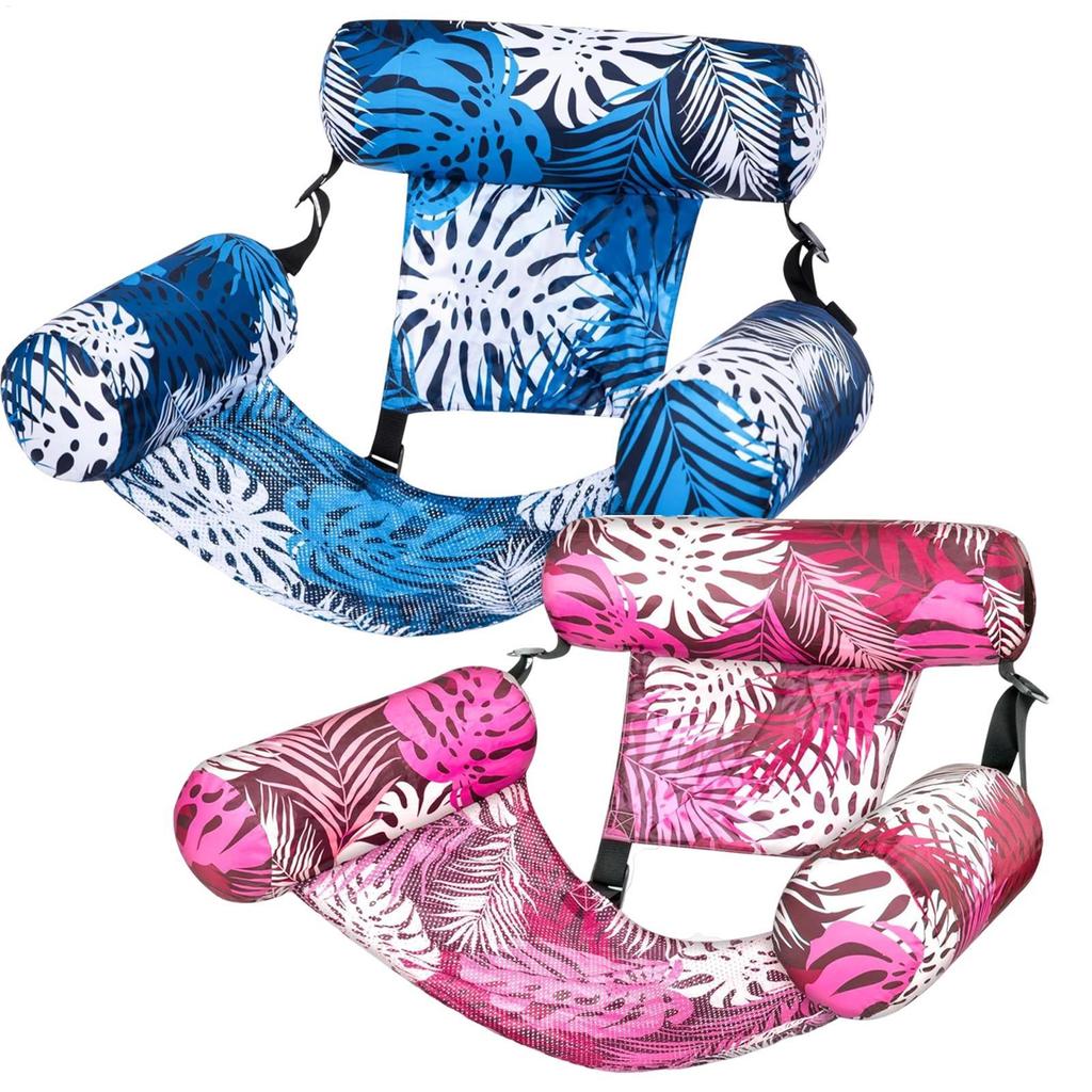 1pc Floating Water Lounge Bed Inflatable Pool Hammock Chair Foldable Swimming Recliner Heavy Duty Pool Floats for Adults