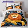Cartoon Pattern Bedding Quilt Set Quilt Cover Pillowcase Home Decoration Birthday Gift (1 * Duvet Cover + 2 * Pillowcase, Without Core)