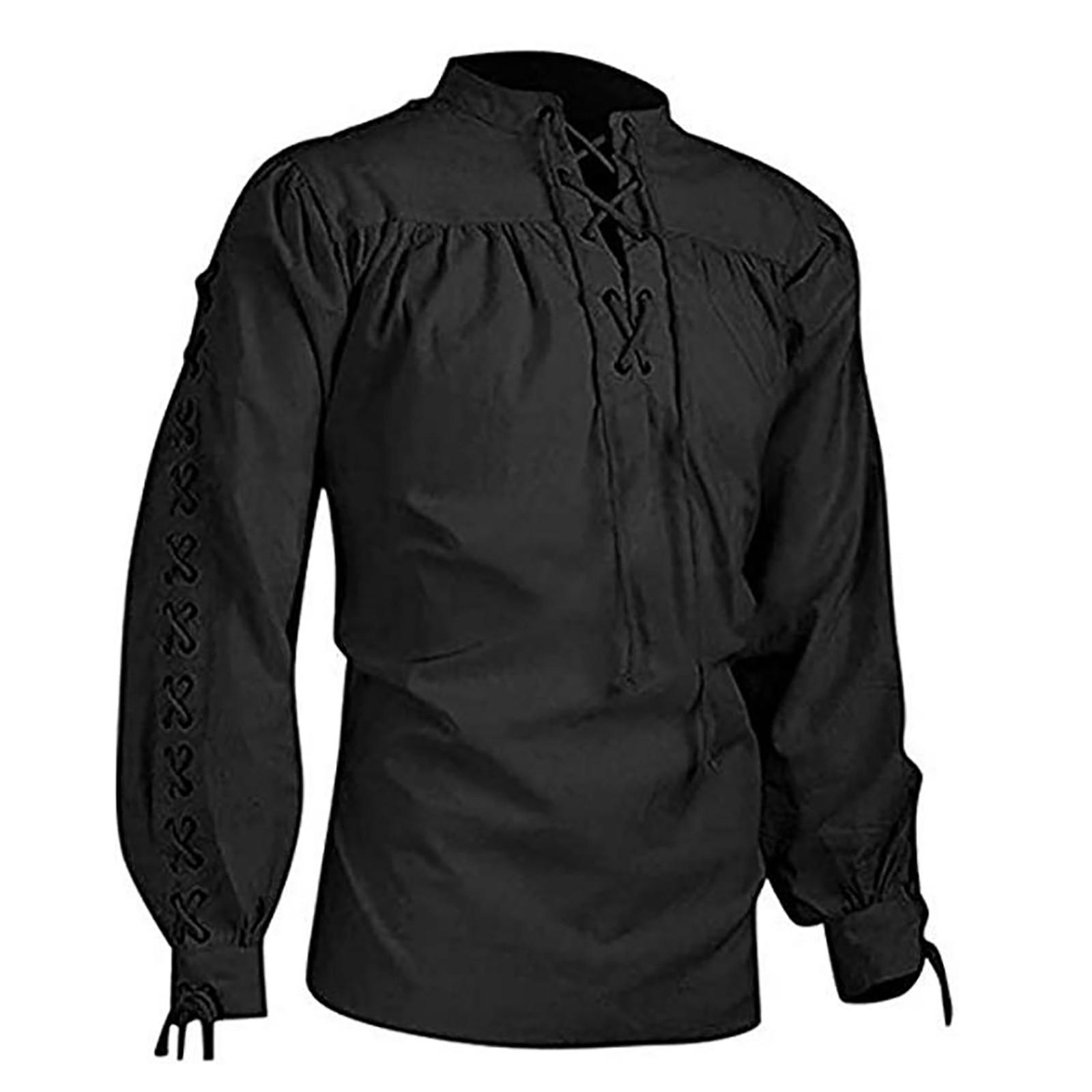 

Высококачественная модная мужская повязка с длинным рукавом, готическая мужская блузка XXL чёрный