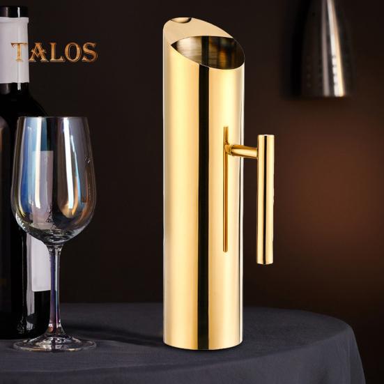 Stainless Steel Drink Pitcher 1.5/2L Large Capacity Cocktail Pot with Handle Modern Beverage Carafe for Juice Coffee Wine