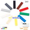 25pcs 1x4 Educational Creative Size MOC DIY 2431 Building Blocks Figure Ceramic Tile Bricks Smooth Flat Tiles Toys for Children