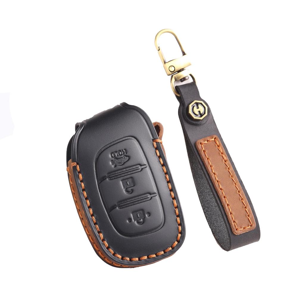 Skórzany pokrowiec na kluczyk dla modeli Beijing Hyundai: ix35, Lingdong, Langdong, Yuena, Mingtu, ix25, Tucson, Reina