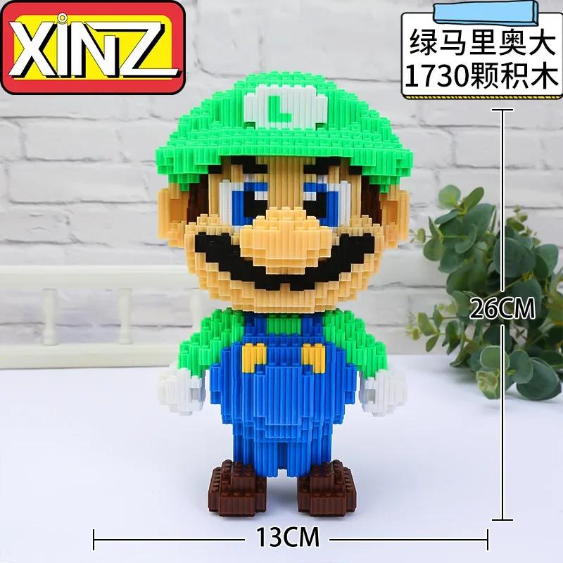 

Super Mario Micro Building Blocks Luigi Yoshi 3D Mario Bros Model DIY Puzzle Magic Mini Bricks Figure Toys For Christmas Gift No Box