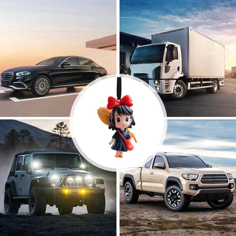 Anime Car Ornaments Cute Girl Decorative Pendant Car Rearview Hanger Car Interior Decor For Minivan Caravan Car SUV