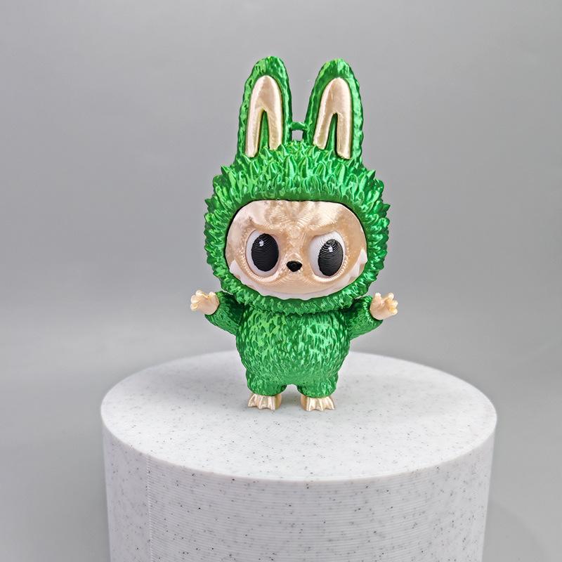 1 Piece Cute Surrounding Characters Gifts 3D Printing Trendy Play Labubu Ornament Cartoon Doll Desktop Decoration