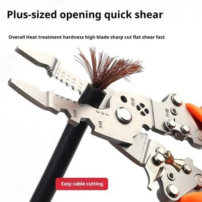 1/2 Pièces Dénudeur de Fils Multifonctionnel 14-en-1 avec Poignée Ergonomique Design Pliable Fil de Haute Précision