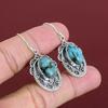 Tibetan Turquoise Gemstone Earring Vintage Earring Handmade Jewelry 925 Sterling Silver Earring Unique Jewelry Drop Earring Gifts For Mother