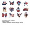 Holz-Ornamente zum 4. Juli, Vintage Patriotische Baumdekorationen, Rot Weiß Blau Rustikale Sterne Adler Flaggen Holzausschnitte Ornamente für den Unabhängigkeitstag