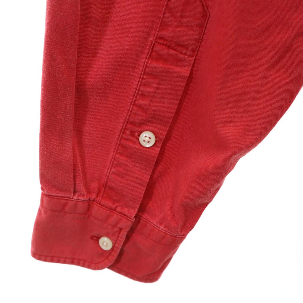 Ralph Lauren 90s Old Long Sleeve Button Down Shirt L Red Men's Used