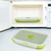 Clip-On Lid Collapsible Lunch Box 800ml Silicone Lunchbox Portable Storage Bowl  For Outdoor Travel
