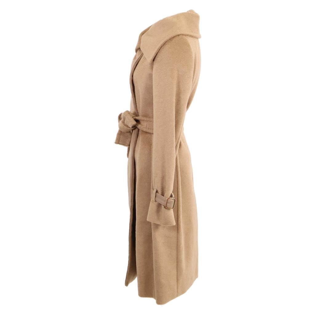 Max Mara [/Domestic Regular] 10160833000 100% Camel Belted Gown coat 36 BrownUsed