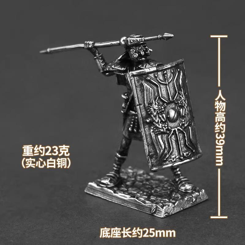 Metal Roman Legion Heavy Javelin Soldier Figure Model Ancient Warfare Wargame Toy Unpainted Collectible Desktop Decor