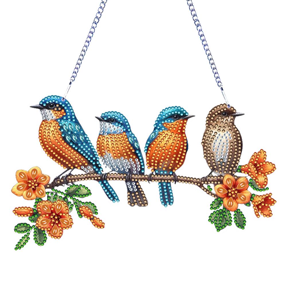 Acrylic Special Shape Flowers 5D DIY Diamond Painting Dots Pendant Rhinestone Diamond Art Pendants Diamond Painting Ornaments